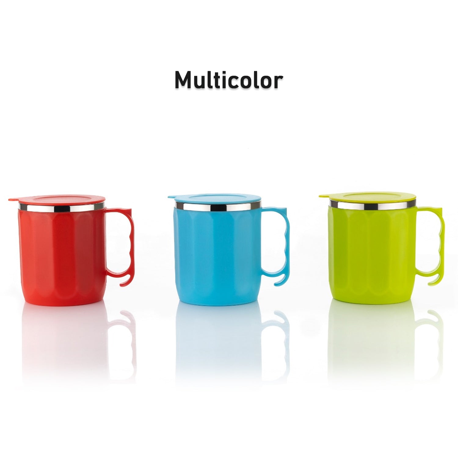 Stainless Steel Lid Cover Hot Coffeetea Mug Hot Insulated Double Wall Stainless Steel Coffee And Milk Cup With Lid - Coffee Cup Approx 250 Ml 300 Ml ( 1 Pc Mix Color) - Springkart 