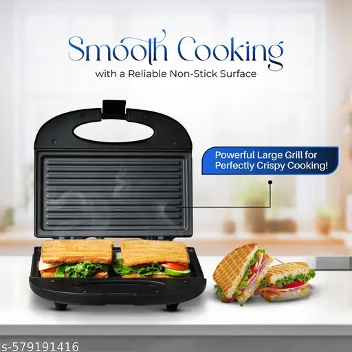 Non-Stick Electric Sandwich Maker – 750 W Powerful Grill for Crispy & Delicious Results