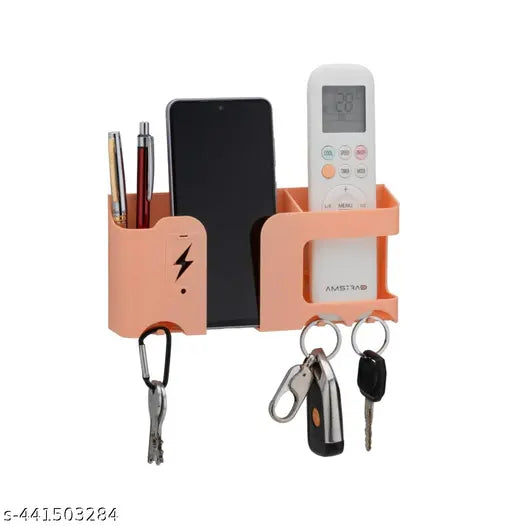 6-in-1 Wall Mount Mobile Stand Holder -Multi-Purpose Remote Holder Organizer & Charging Stand for Phone, Smart Gadgets, Mobile/AC/TV Remotes, Multi-Functional Storage, Smart Gadgets ,Mobile Phone Charging Stand, Smart Gadgets ,Mobile Phone Charging Stand