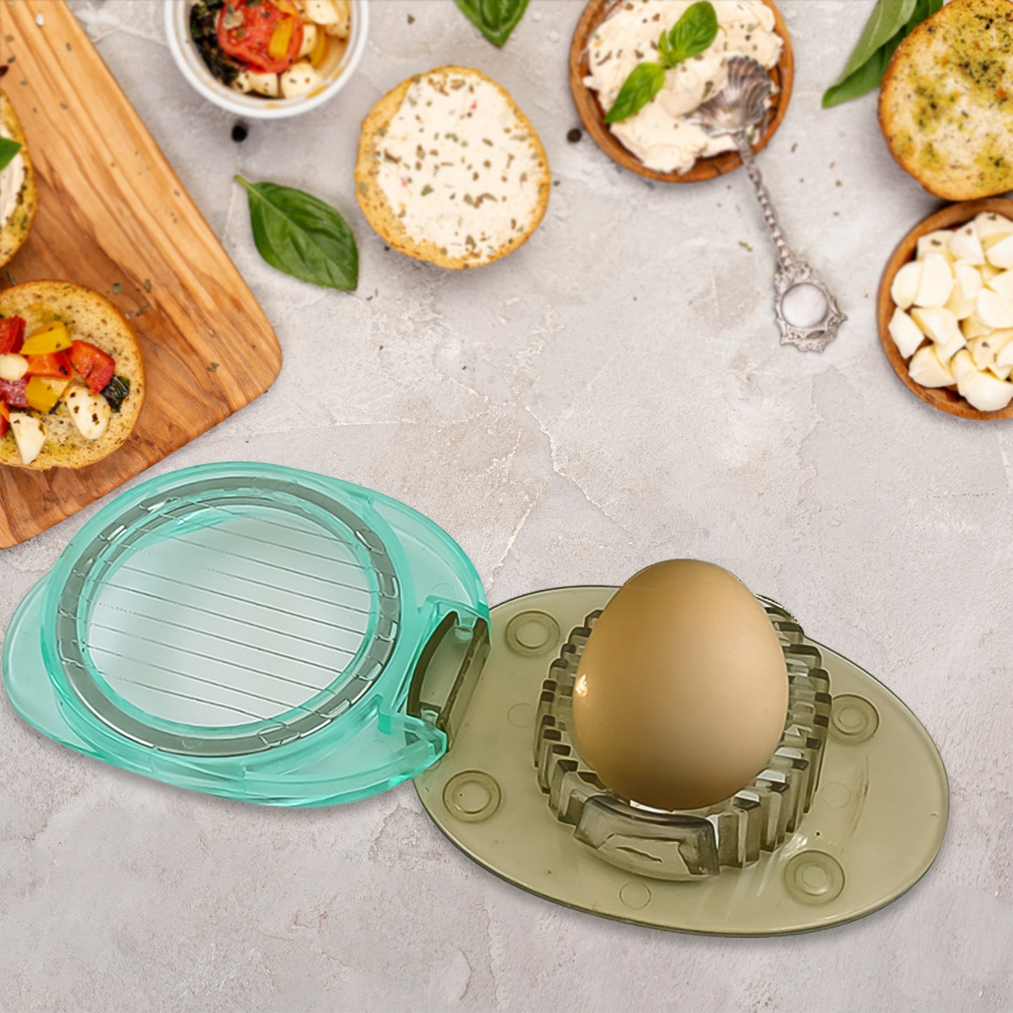 Stainless Steel Egg Slicer Knife (2 Pc Set) - Springkart 