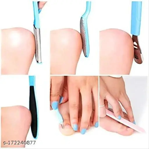 Pedicure Tools for Feet - 8 in 1 Pedicure Kit | Foot Scrubber for Dead Skin, Callus Remover, Foot Scraper, Foot File, Pitchfork, Filer for Nail Repair - 1 Set - Springkart 