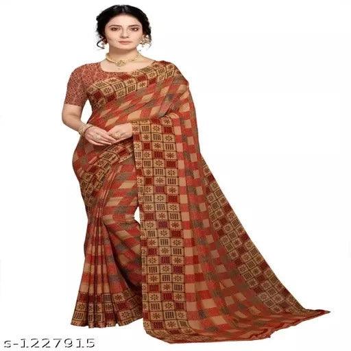 Trendy Georgette Printed Saree - Springkart 