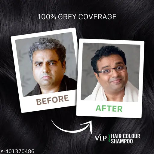 Permanent Hair Colour Shampoo for Men and Women Black 100ml (20ml Pack of  5)