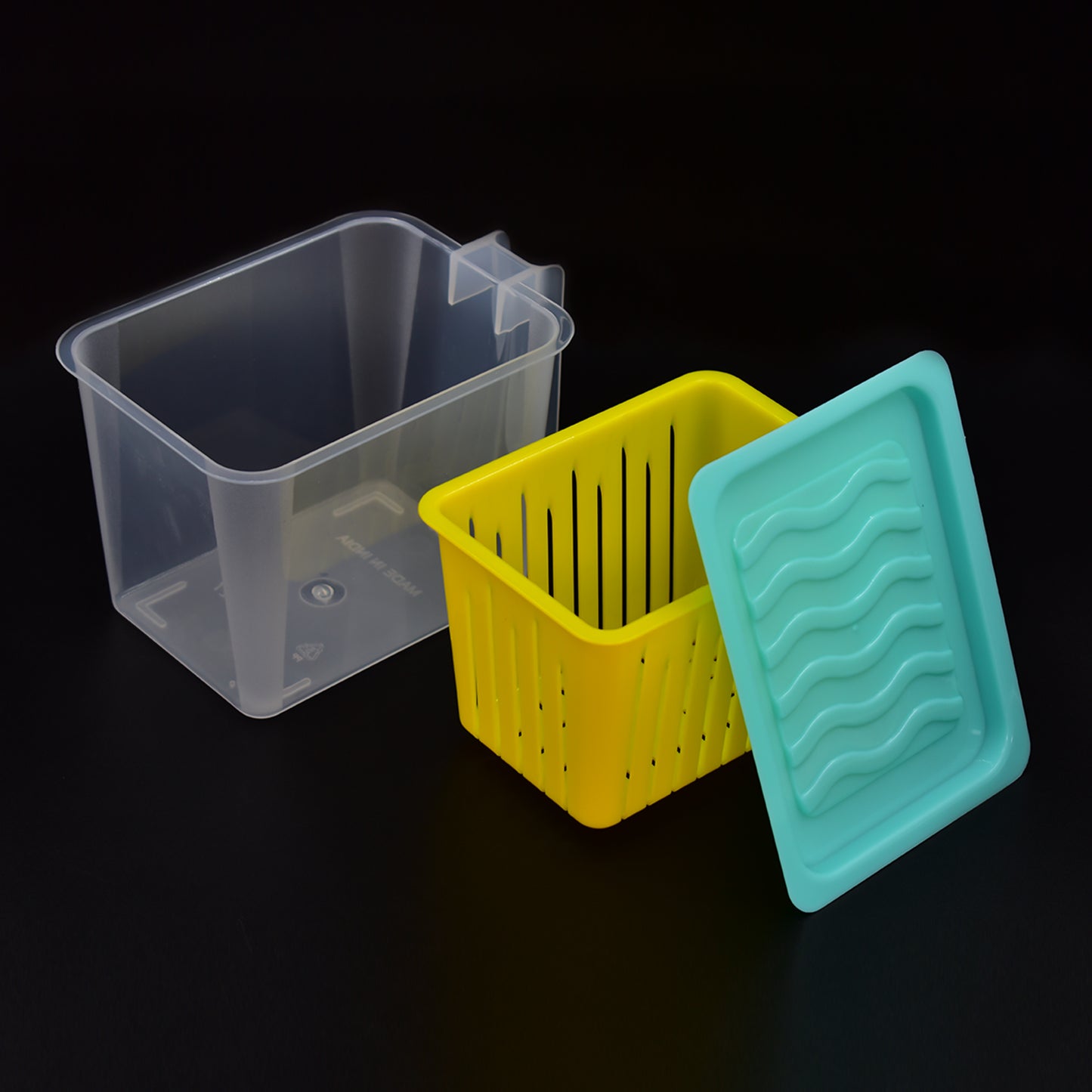 2836 Fridge Storage Containers With Handle Plastic Storage Container For Kitchen(4 Pcs Set) - Springkart 