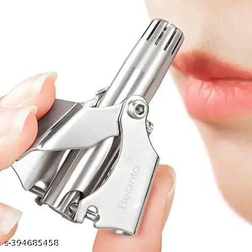 Manual Stainless Steel SS Nose Trimmer Manual Nose & Ear Hair Trimmer Clipper for Men & Women