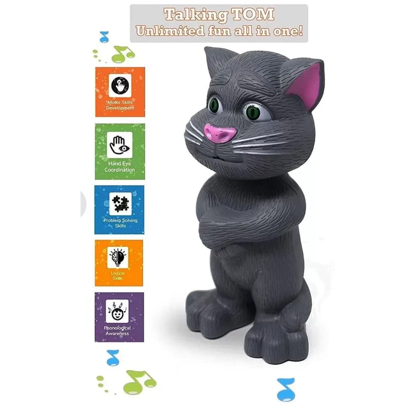 4524 Talking Mimicry Touching Tom Cat Intelligent Interactive Toy With Wonderful Voice For Kids Children Playing And Home Decorate. - Springkart 