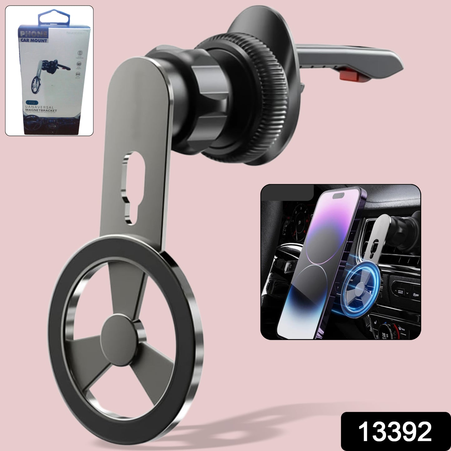 360 Rotatable Foldable Air Vent Magnetic Phone Holder (1 Pc) - Springkart 