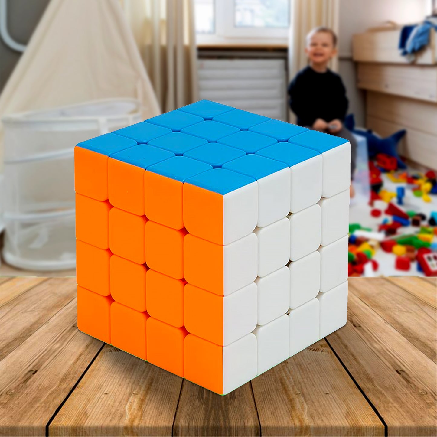 1975 Small Puzzles Cubes 444 High Speed Sticker Less Magic Cube Game Kids And Professionals Magic Cube Puzzle Toy Pack Of 1 8+ Years - Springkart 