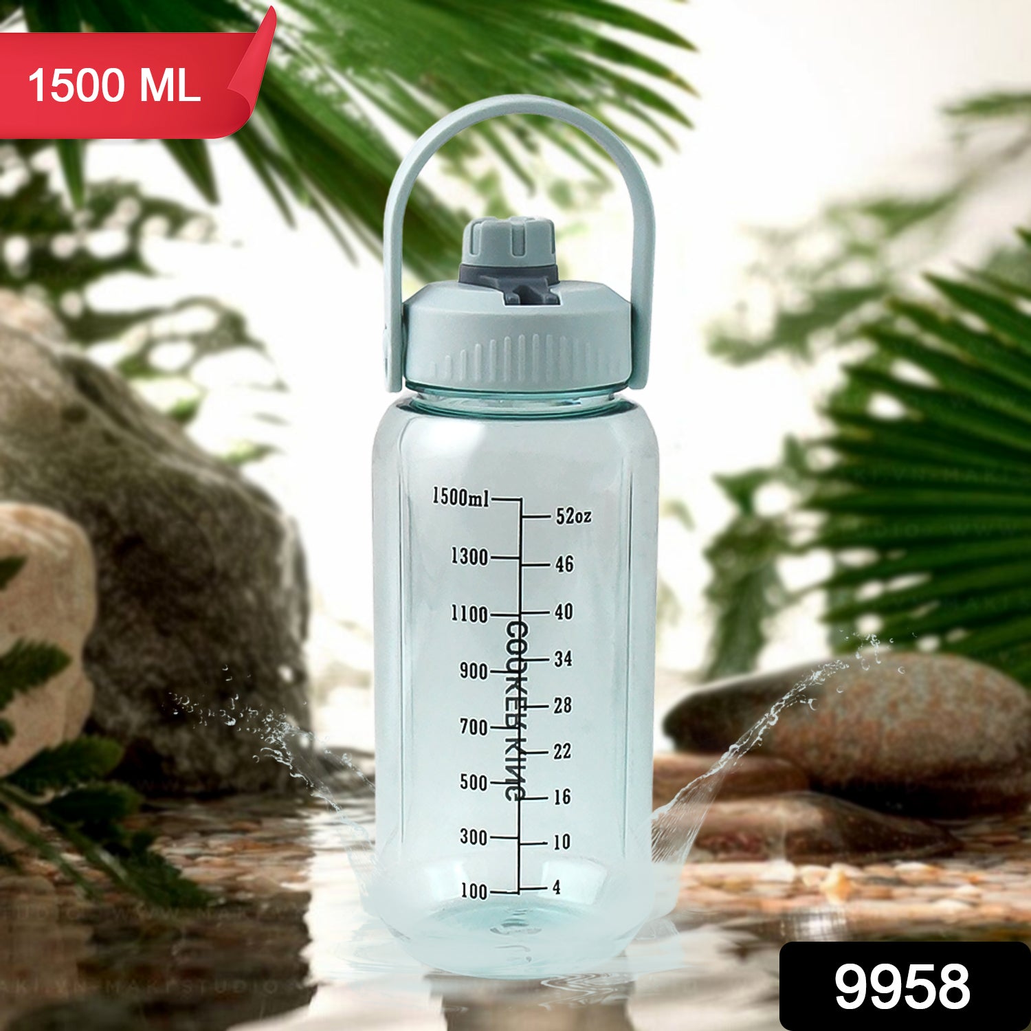Plastic Water Bottle With Carry Handle (1 Pc 1500 Ml) - Springkart 