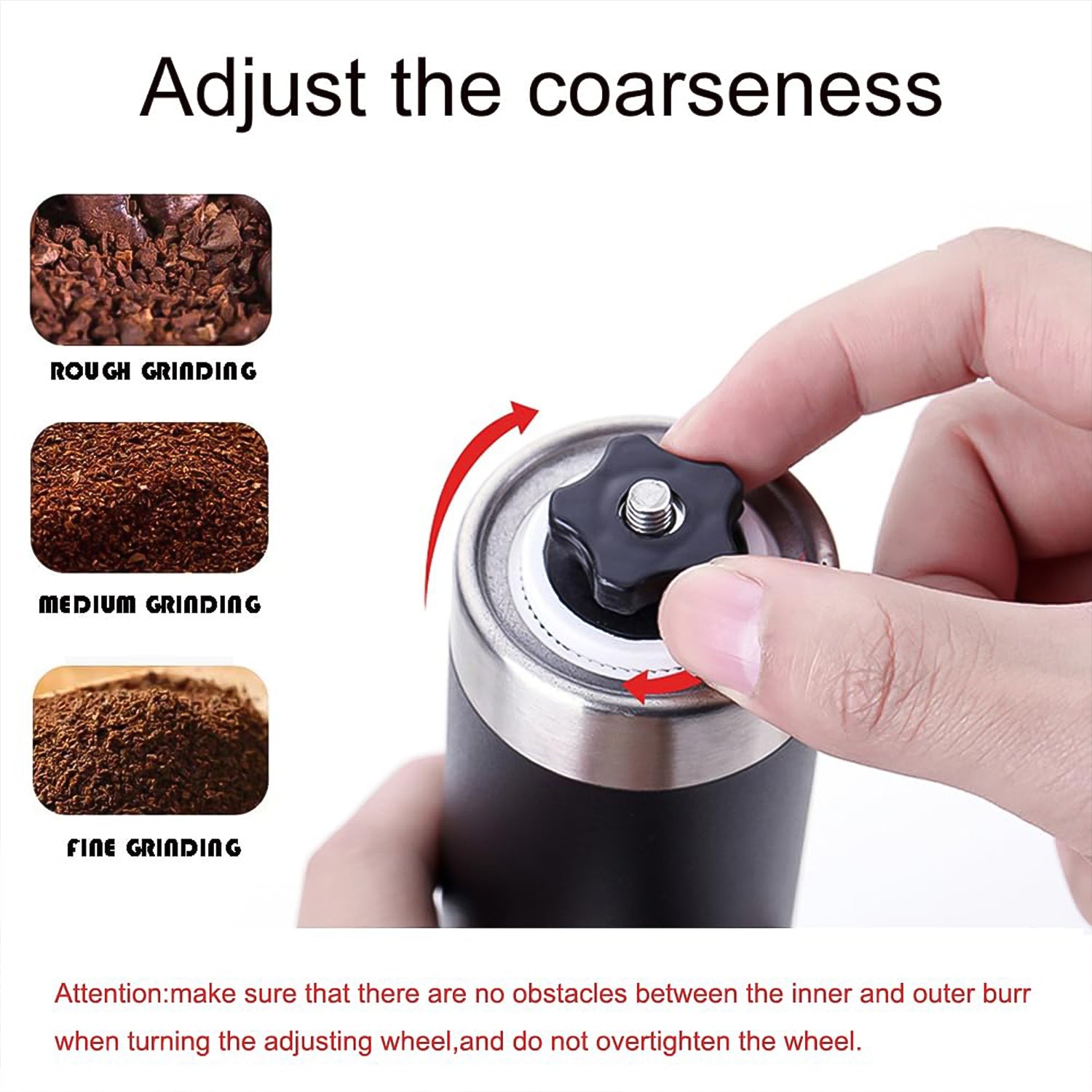 Portable Stainless Steel Manual Coffee Grinder (1 Pc) - Springkart 