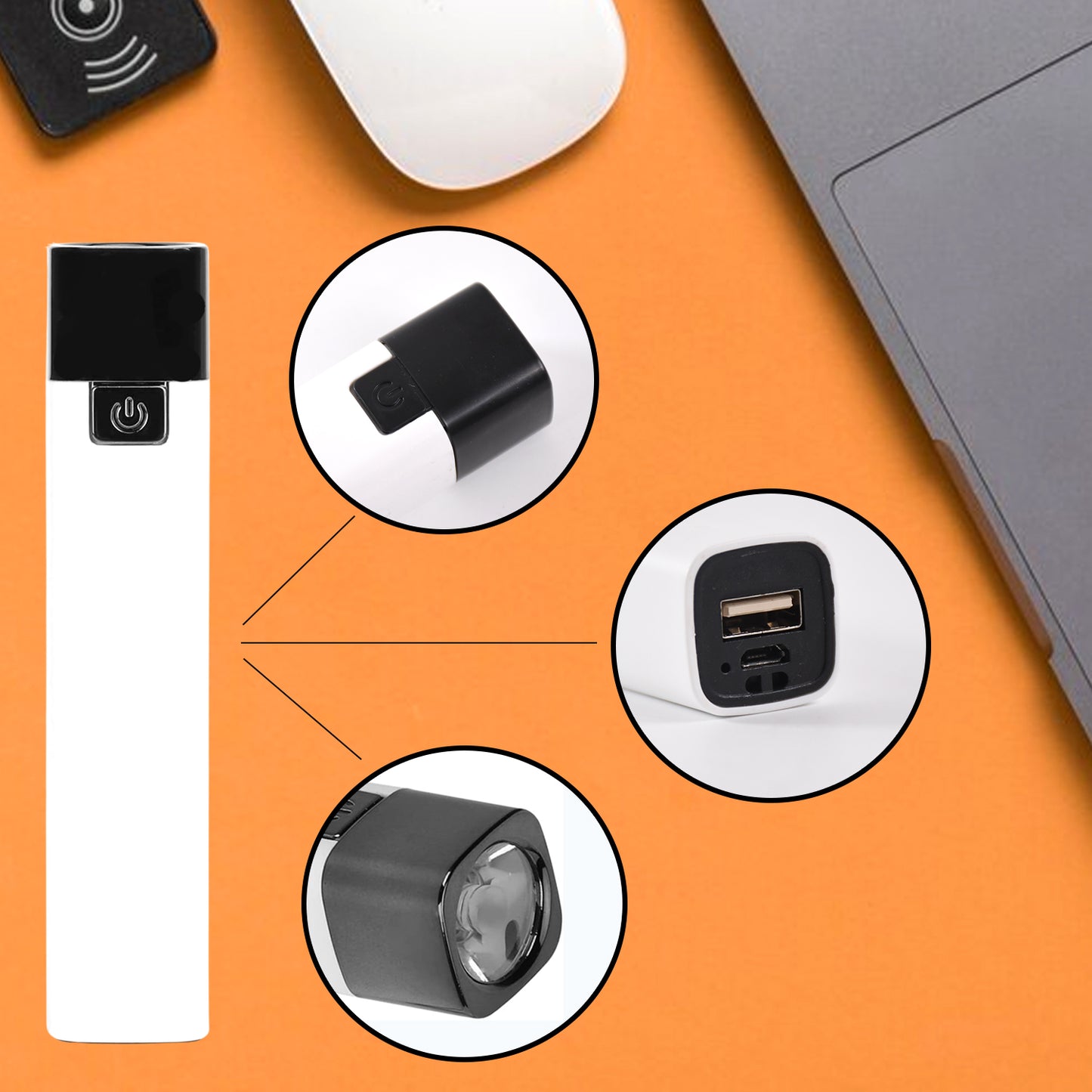 Rechargeable Touch-control Led Flashlight (1 Pc)