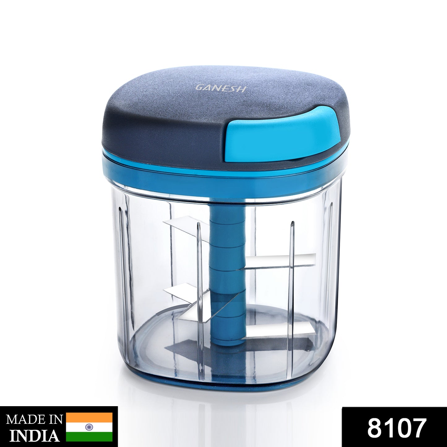 8107 Ganesh Master Chopper With 5 Stainless Steel Blades Xl Large Jumbo Chopper (900 Ml) - Springkart 