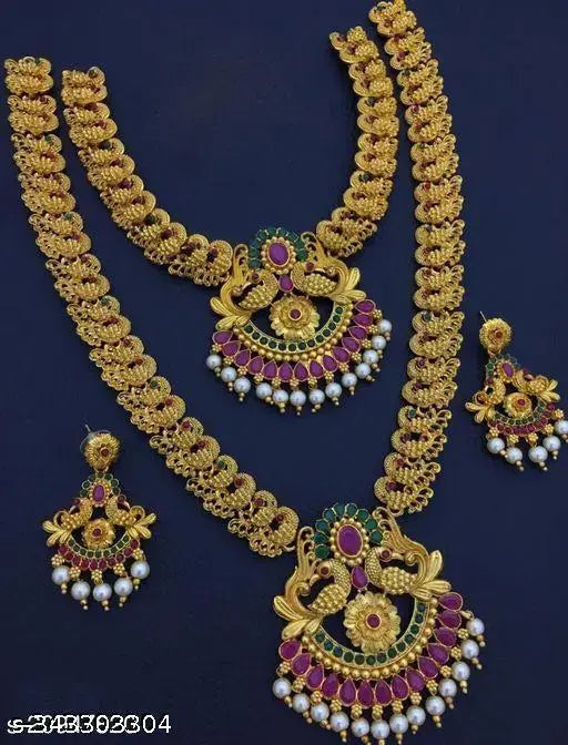Women's South Indian Jewellery Set For Women | Necklace And Earring Set For Women
