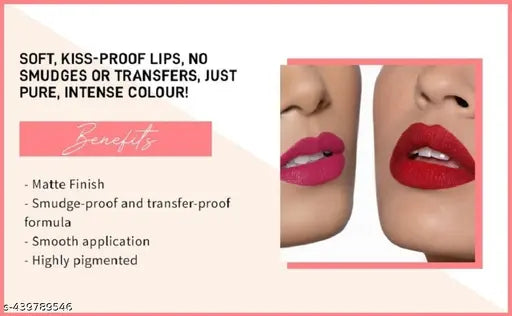 New velvet long lasting waterproof non transfer liquid matte lipstick set of 6