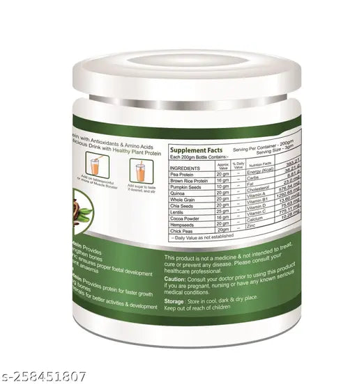 Healthy Plant Protein Powder (Vegan Protein ) for Healthy Life Plant-Based Protein (Chocolate Flavour) - Springkart 