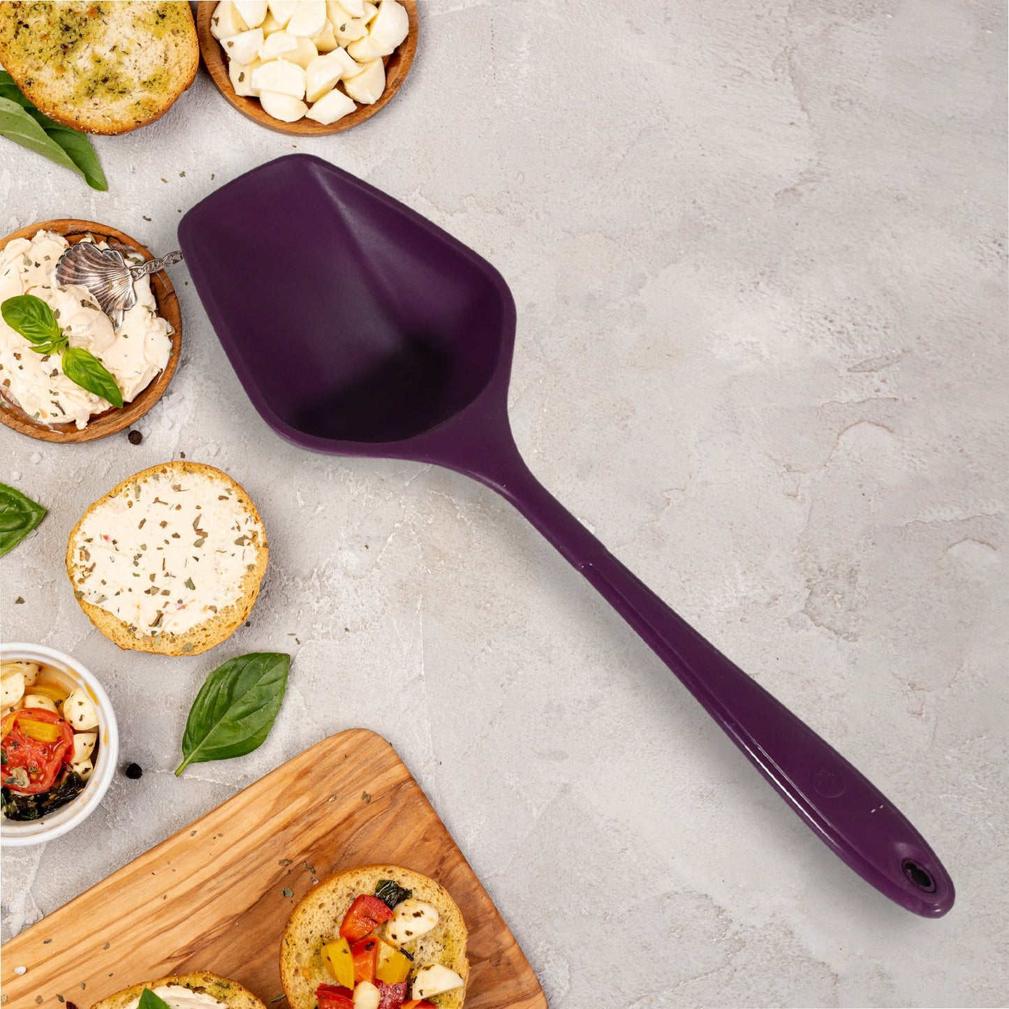 Multipurpose Silicone Spoon, Silicone Basting Spoon Non-Stick Kitchen Utensils Household Gadgets Heat-Resistant Non Stick Spoons Kitchen Cookware Items For Cooking and Baking (6 Pcs Set) - Springkart 
