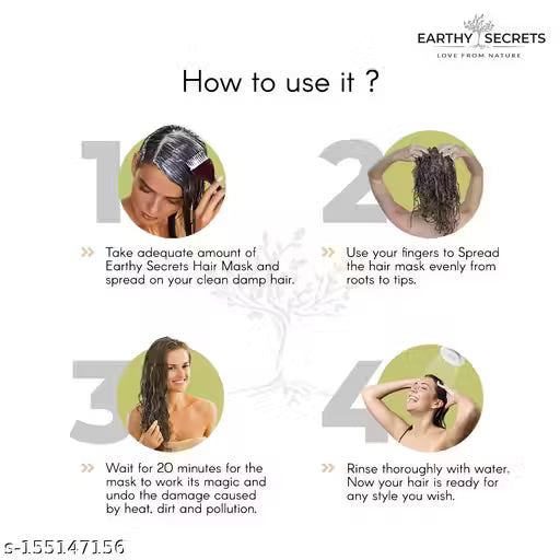 EARTHY SECRETS Coconut and Vitamin E Hair Mask For Men & Women