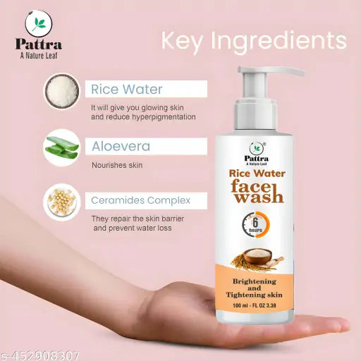 Rice Water Facewash , Face Cream & Face Serum For Glowing & Whitening,Anti Ageing