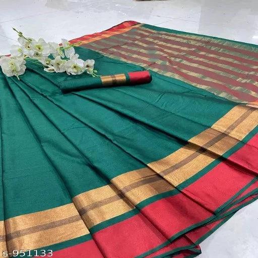 Stunning Cotton Printed Saree - Springkart 