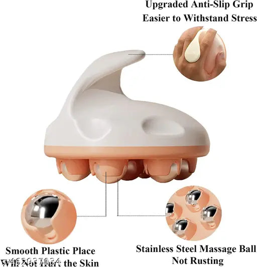 7-Wheel Ball Massager, Massage Ball, Muscle Roller,Self-Massage Tool 7 360-degree Magnetic Roller Balls.- 1(Multicolour)