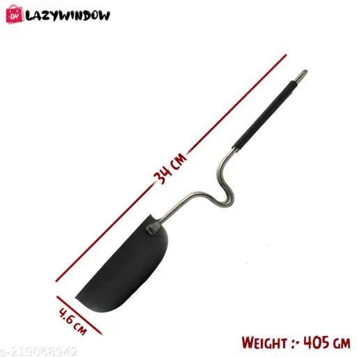 LAZYwindow Essential Iron Tadka Pan/Fry Pan with Steel Handle for Kitchen 12cm Diameter