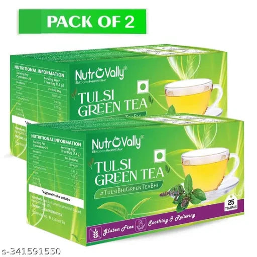 Green Tea Tulsi For Weight Management | 100% Natural & Fresh Leaves Green Tea_50 Tea Bags