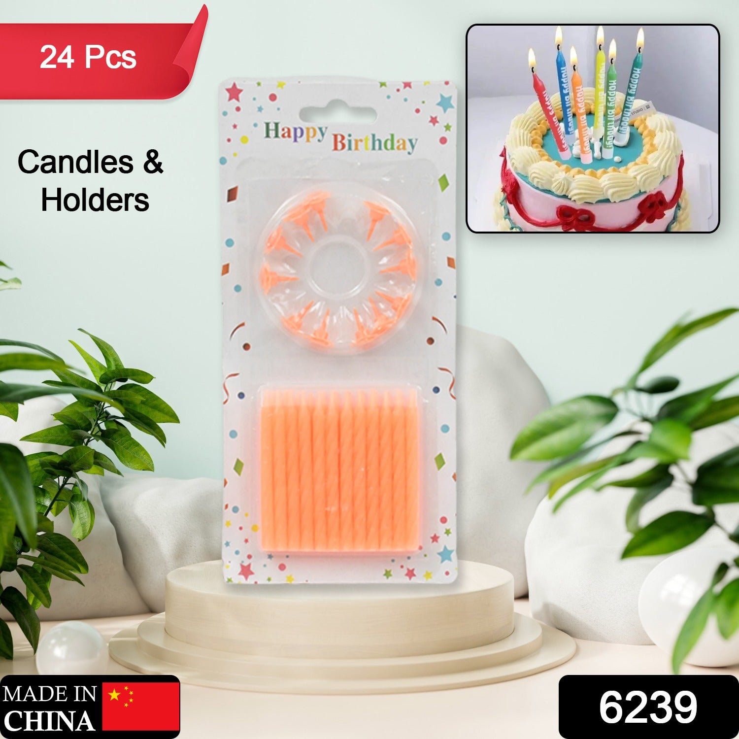 6239 Birthday Party Candles (Pack Of 24 Pcs) - Springkart 