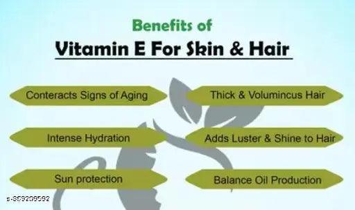 Vitamin E 400 for Face and Hair, Antioxidant Support and Immunity Booster, Controls Wrinkling, Skin Dehydration, 30 Cap - Springkart 