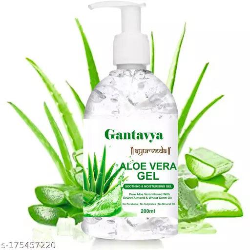 Pure Aloe Vera Gel - Repairing & Soothing for Face, Body & Hair 200ml - Pack of 2 (400 ml) - Springkart 