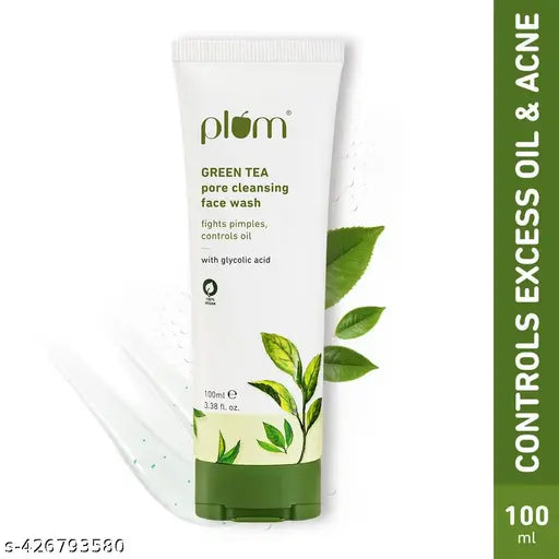 Plum Green Tea Pore Cleansing Face Wash|100ml Acne-Prone Skin | Controls Oil, Fights Pimples