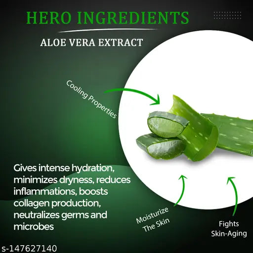Pure and Organic Aloe Vera Extract Facial Gel for Skin Whitening, Face Moisturizing used for Face, Body, and Hair. It gives Over Night Glow, Extra Shine to hairs. Face Care Gel, Skin Care Gel, Hair Mask, Sunscreen, It helps in fighting Sunburn, Acne Aloev