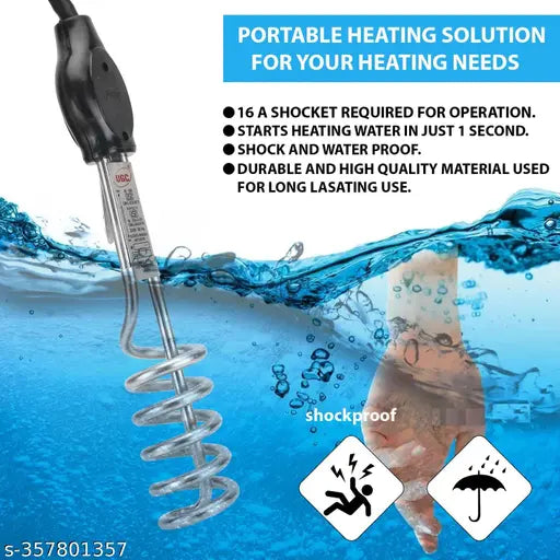 Premium High Quality Waterproof & Shockproof 1500W Shock Proof Immersion Heater Rod (water) - Springkart 