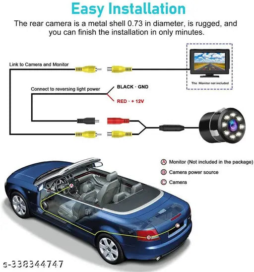 Universal Car HD Rear View Camera - Super Mini 18.5MM Car Camera