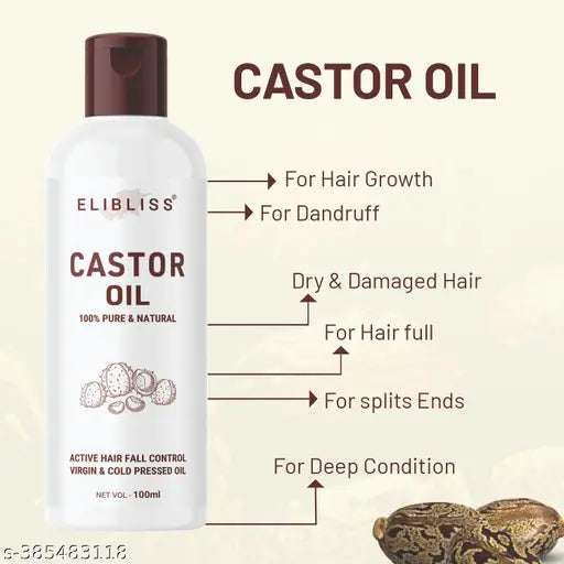 Elibliss new bhring oil & castor hair oil for ruff and dry hair and dandruff