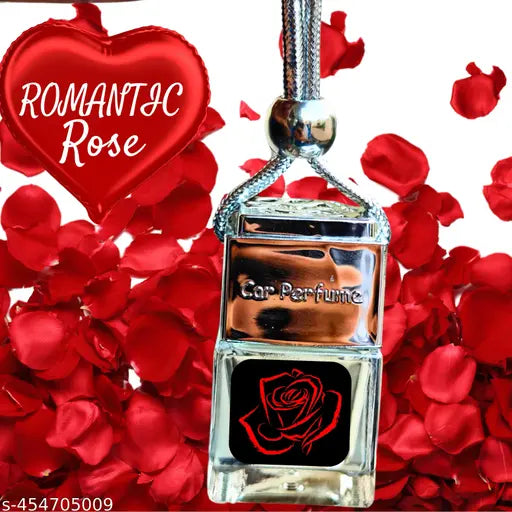 ROMANTIC ROSE Essential Oils Fragnance in Glass Bottle with Metallic Wooden Diffuser Lid