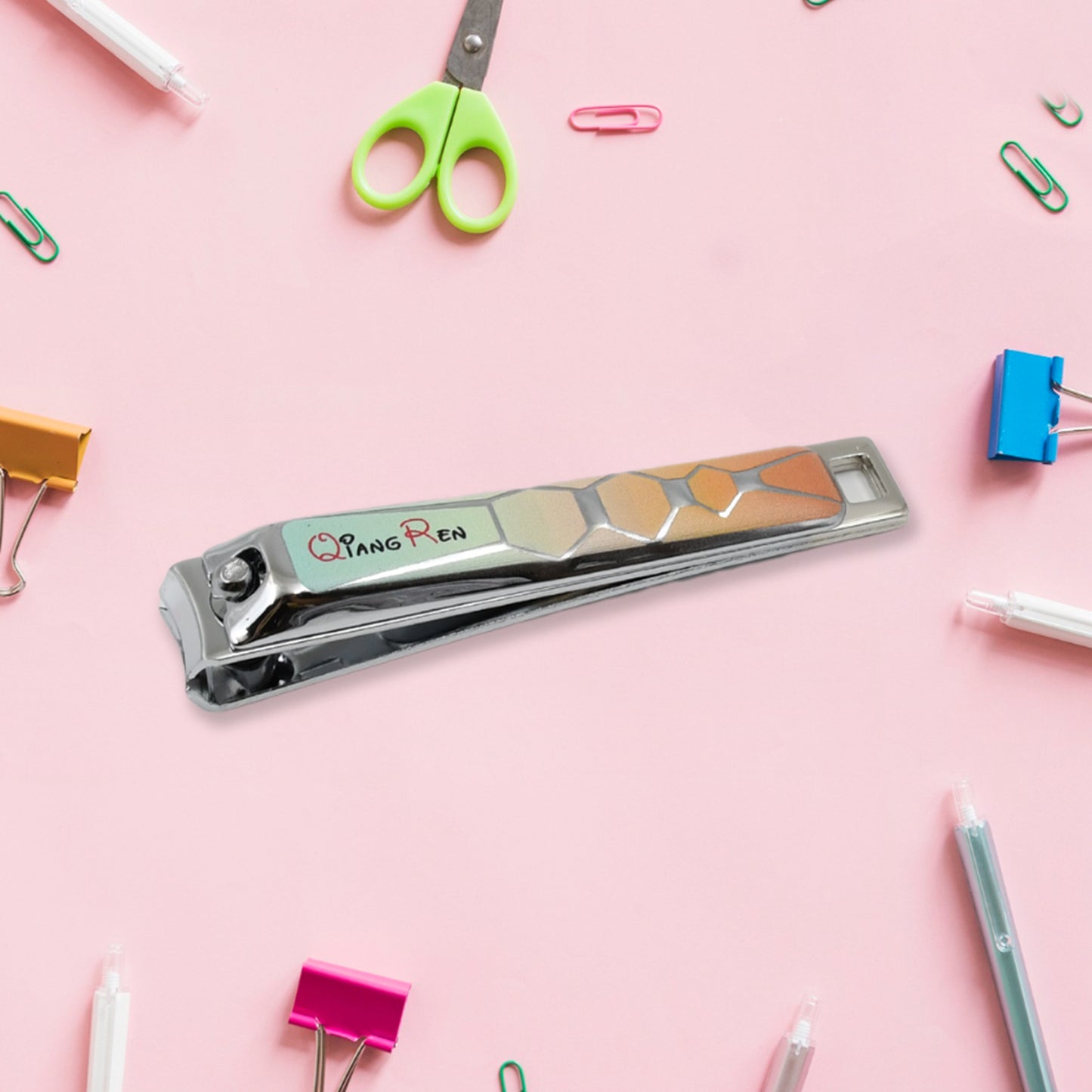 Stainless Steel Folding Portable Large Nail Clippers With Nail File (1 Pc Mix Design) - Springkart 