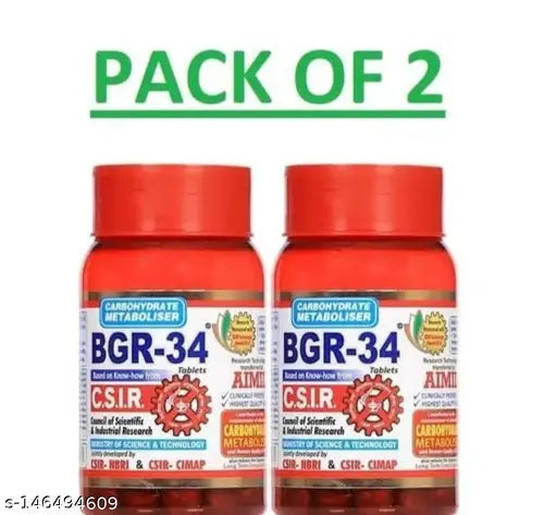 AIMIL BGR-34 tablets | Carbohydrate metaboliser (PACK OF 2)