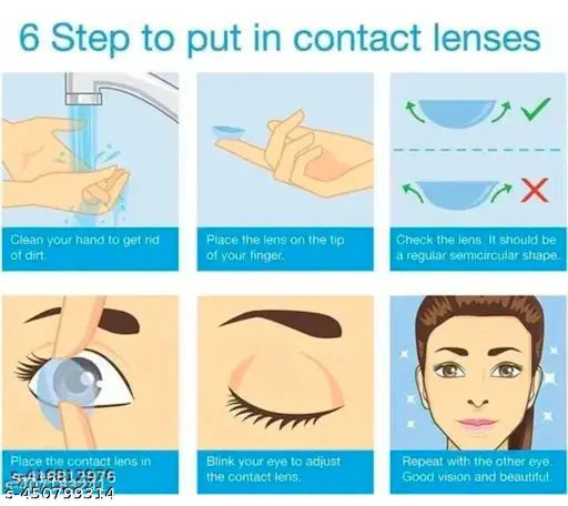 BLUE EYE CONTECT LENS WITH FREE CASE PACK OF 02 - Springkart 