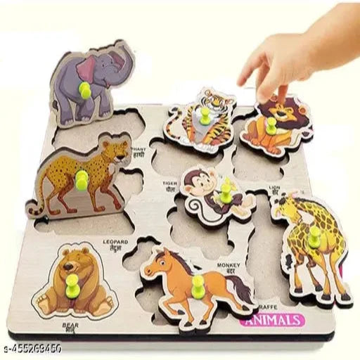 Pre-School Animal Wooden Puzzle Wooden Toys for Kids 3 + Puzzles