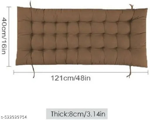 GHF Extra Long Rocking Chair Cushion for Outdoor and Indoor/Chair pad for Home & Office Chair Filling 16 x 48 Inch Pack of 1  (Only CHAIRPAD)