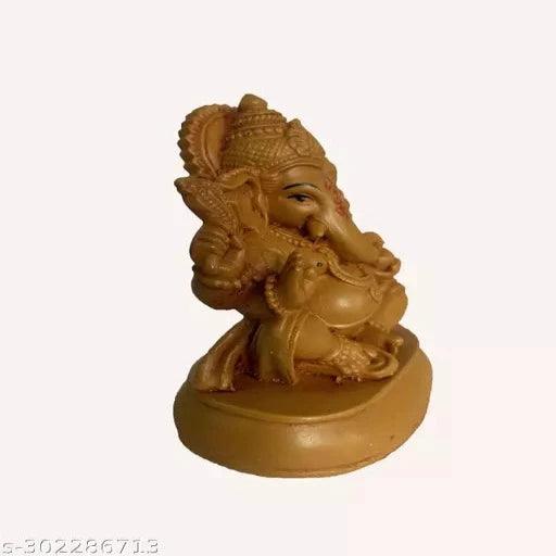 Vinayagar Statue Idol for Home,Pooja Room, Office and Car Dash Board Brown Colour-12cm - Springkart 