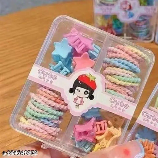 Fancy cute elastic rubberbad and mini claws gift set - Springkart 