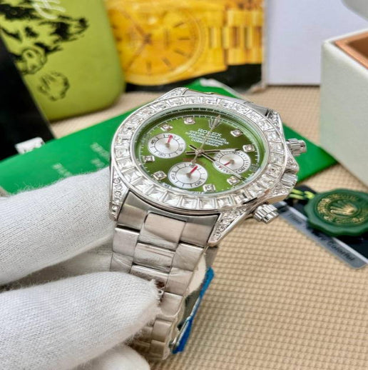 THJDG Impossible Screen Guard for Rolex White Dial Men's Watch- Stainless Steel, Silver Strap - Copy (6)  (Pack of 1)