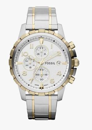 THJDG Nano Glass for Fossil Analog White Dial Men's Watch-FS4795 Stainless Steel, Multicolor Strap - Copy (2)  (Pack of 2)