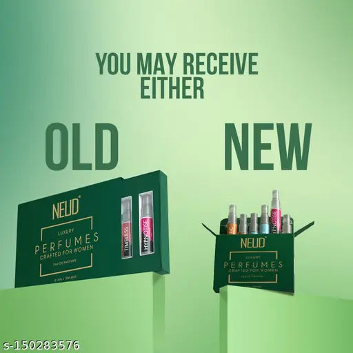 NEUD Luxury Eau De Perfume Gift Set 6 x 10 ml for Women |Eau De Parfums Fruity, Rosemary, Floral, Sandalwood, Lavender, Jasmine Scent | Long Lasting Fragrance EDP Set-Pack of 1 - Springkart 