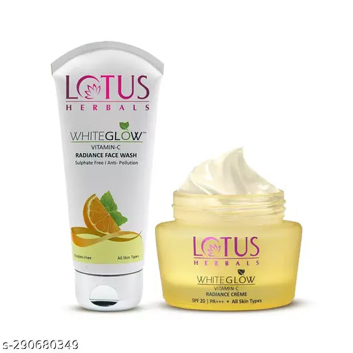 Lotus Herbals WhiteGlow Vitamin C Radiance Cream (50g) and Face Wash (100g) | 150g