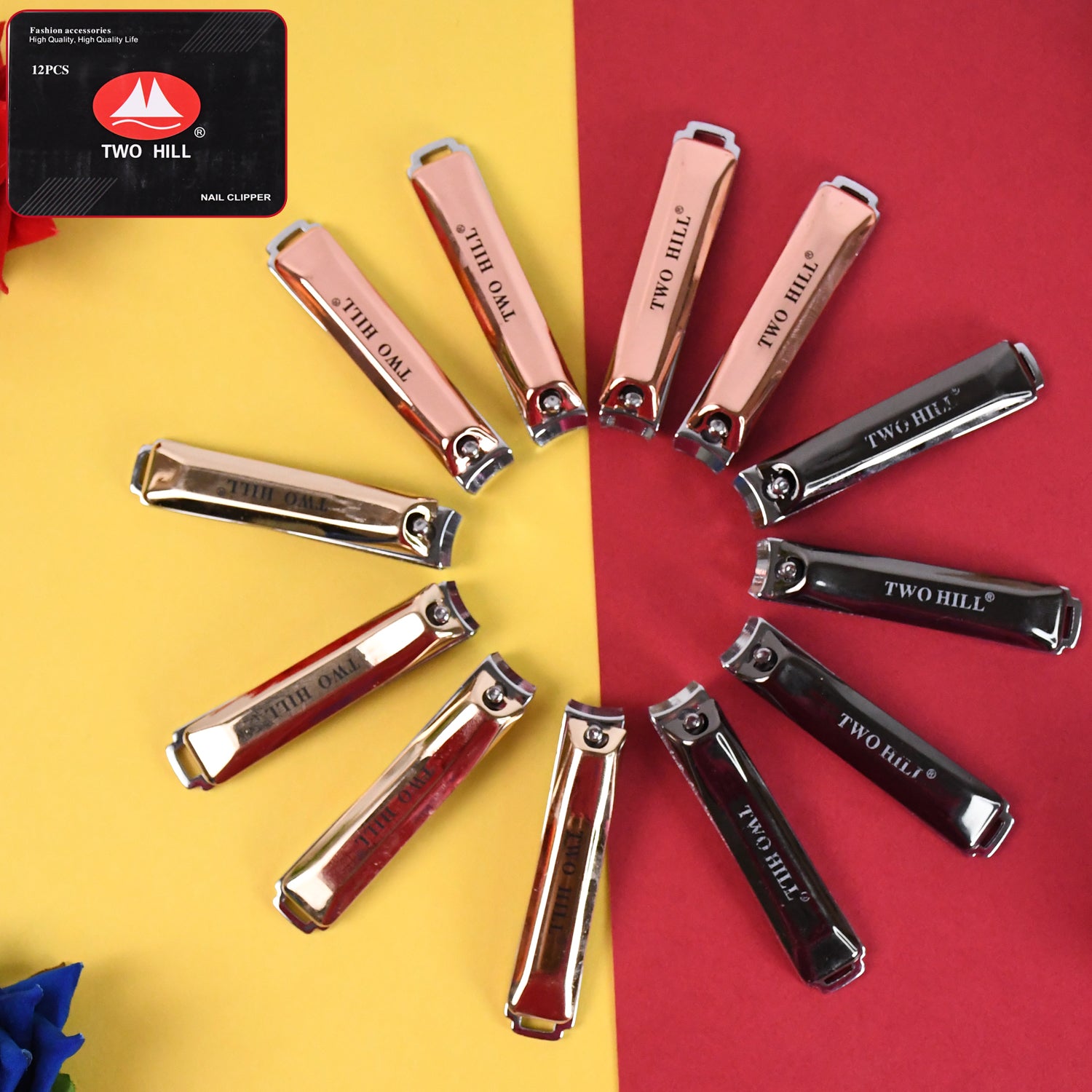 Stainless Steel Cute Nail Clipper With Nail Catcher Nail File (12 Pcs Set Mix Design) - Springkart 