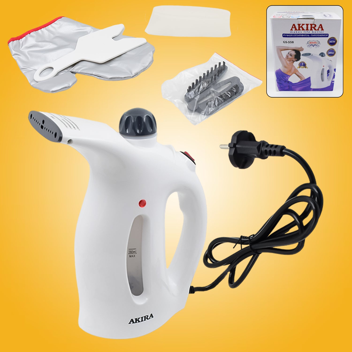 Portable Handheld Garment Facial Steamer (1 Pc) - Springkart 