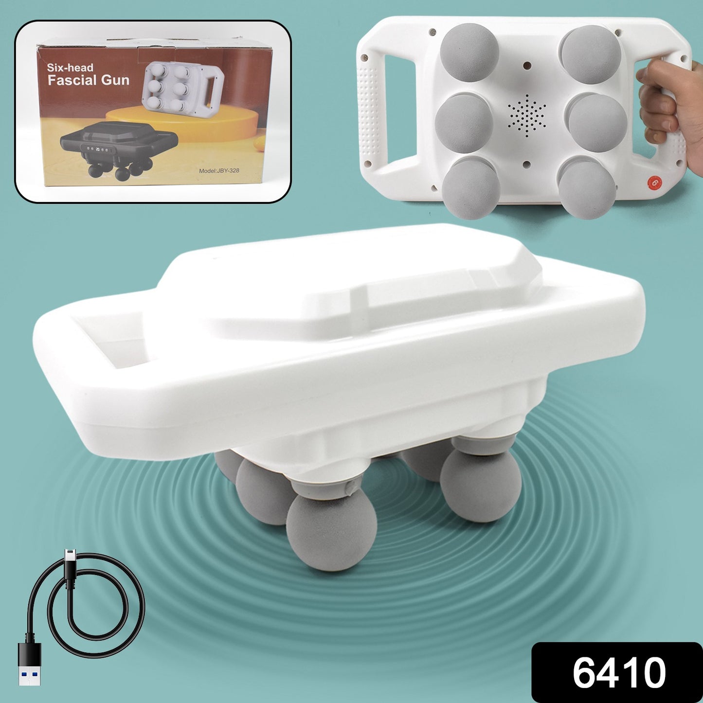 Handheld Full Body Massager 6-head Massage Gun (1 Pc Mix Color) - Springkart 