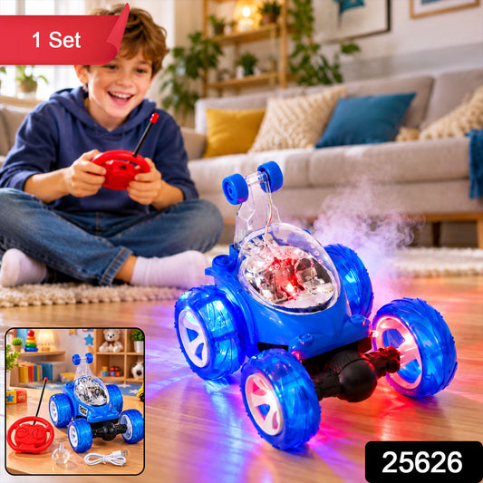 Remote Control Stunt Car With Music Led Lights And Water Spray Effect (1 Set)